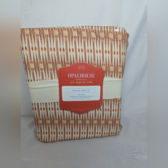 NWT Opalhouse Jungalow Printed Cotton Percale Full Sheet Set - Picture 1 of 5